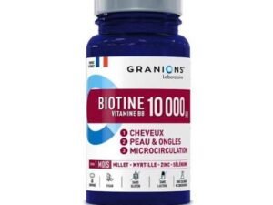 Biotine 10000mcg - Pousse Cheveux et Ongles 60 gelules