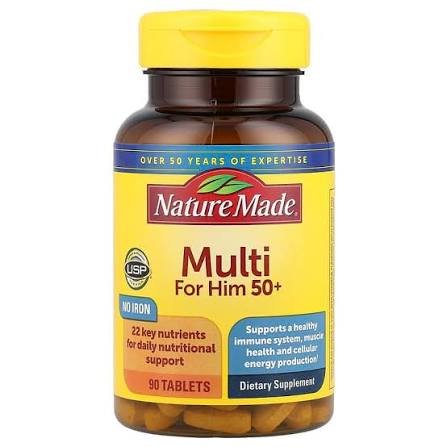 Multi-Vitamines Homme 50+ - Forme et Vitalité 90 comprimes